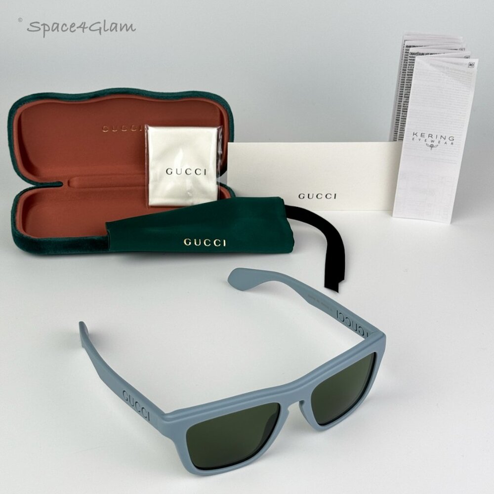 BRAND NEW Gucci GG1571S 003 Light Blue Green Unisex Square Sunglasses GG 1571S